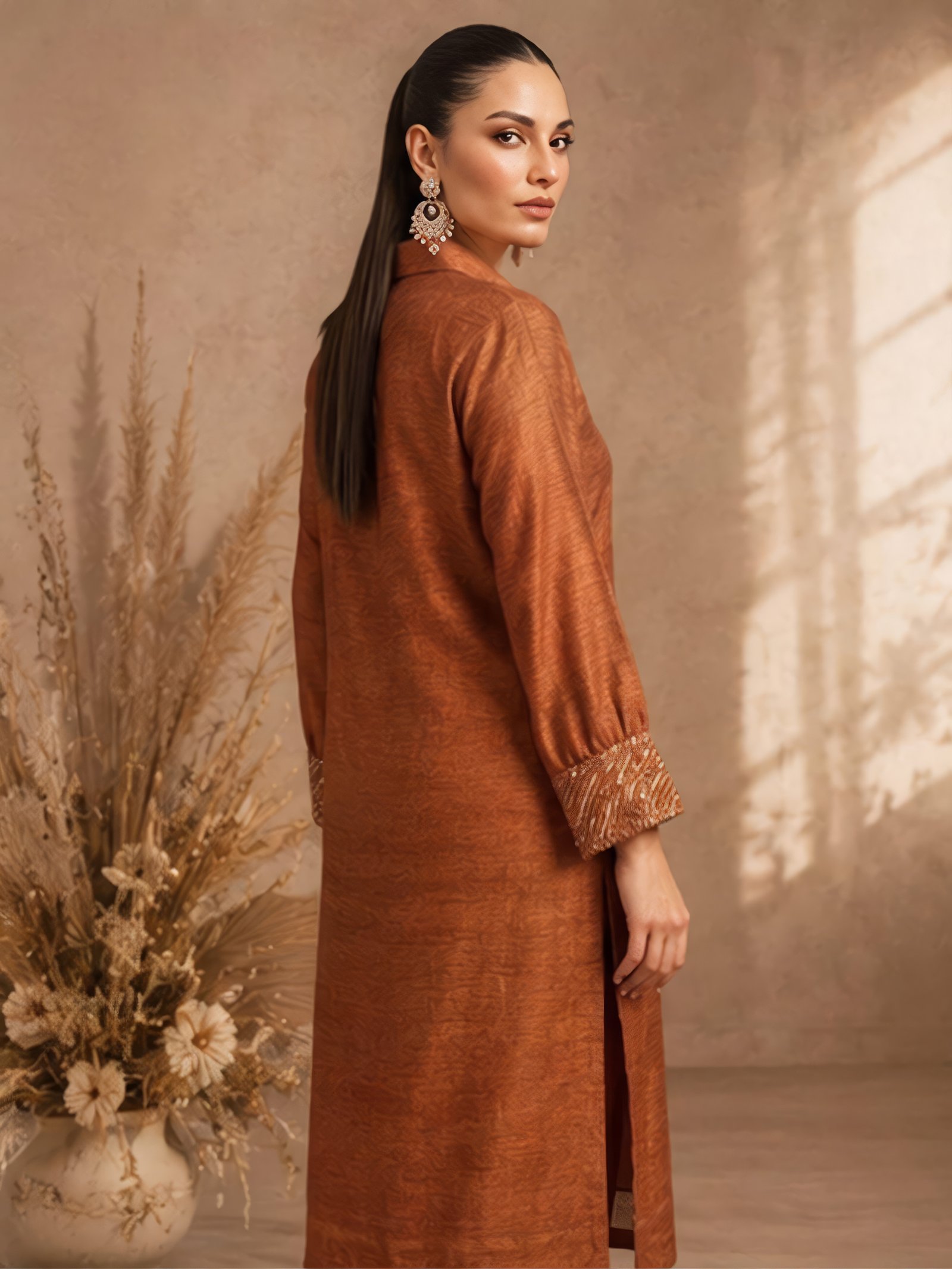 Rust Anaya Kurta Set
